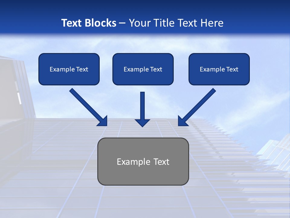 A Picture Of A Building With A Blue Sky In The Background PowerPoint Template