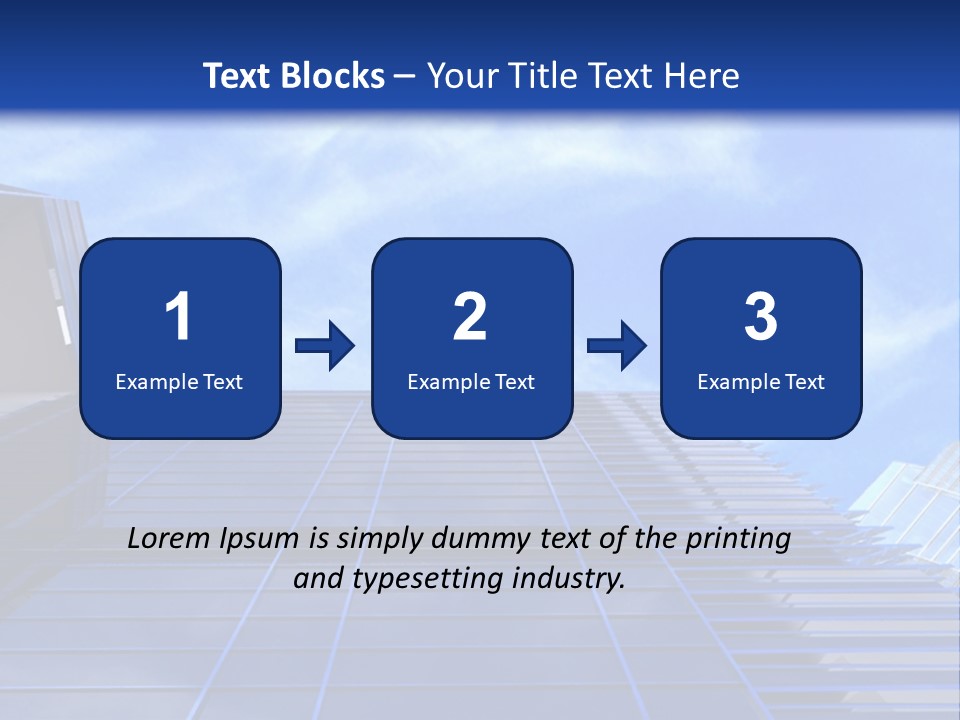A Picture Of A Building With A Blue Sky In The Background PowerPoint Template