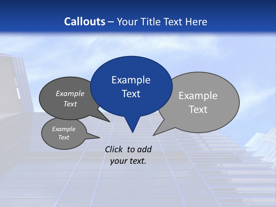 A Picture Of A Building With A Blue Sky In The Background PowerPoint Template