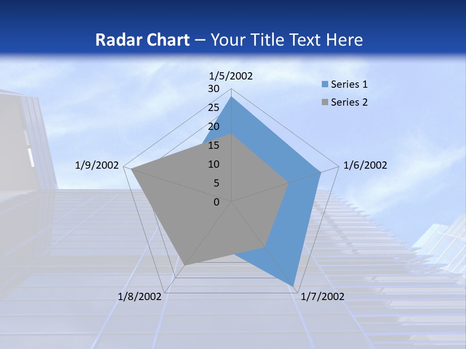 A Picture Of A Building With A Blue Sky In The Background PowerPoint Template
