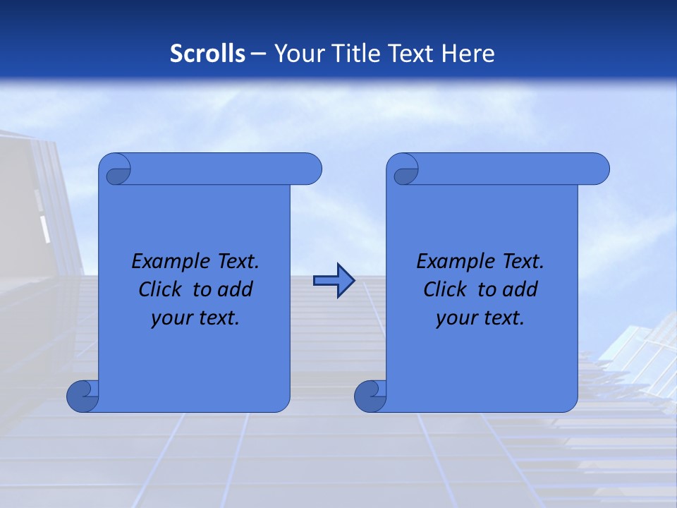 A Picture Of A Building With A Blue Sky In The Background PowerPoint Template