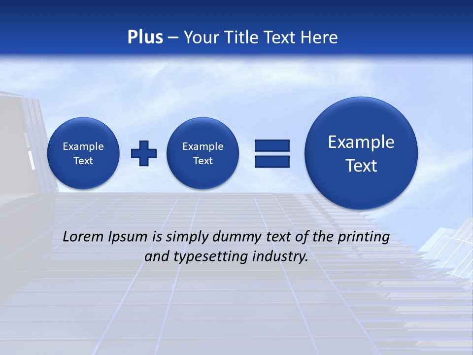 A Picture Of A Building With A Blue Sky In The Background PowerPoint Template