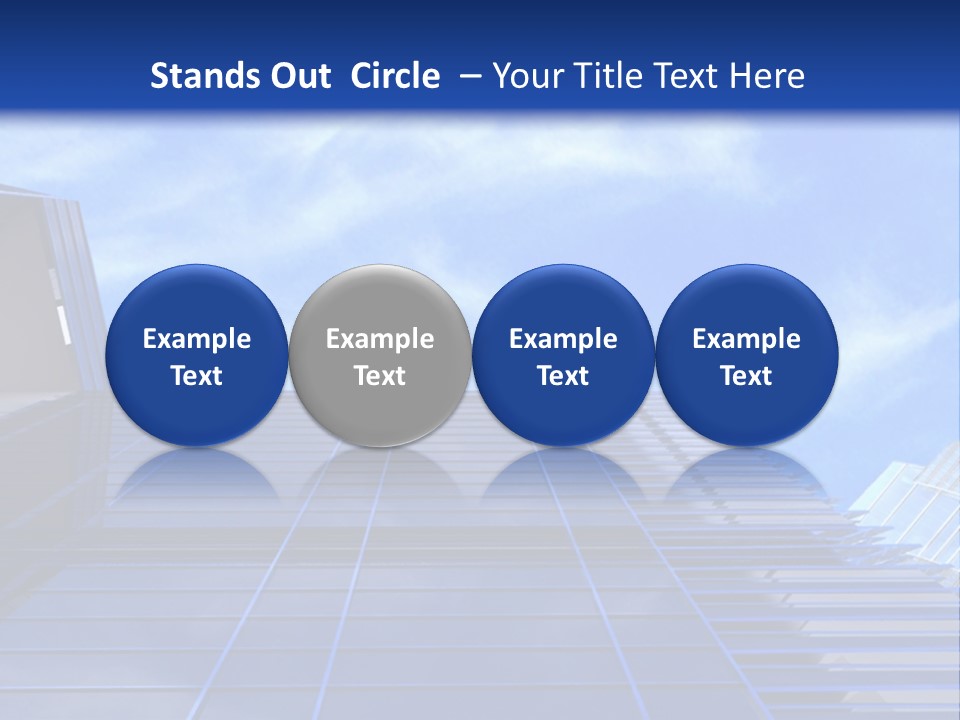 A Picture Of A Building With A Blue Sky In The Background PowerPoint Template