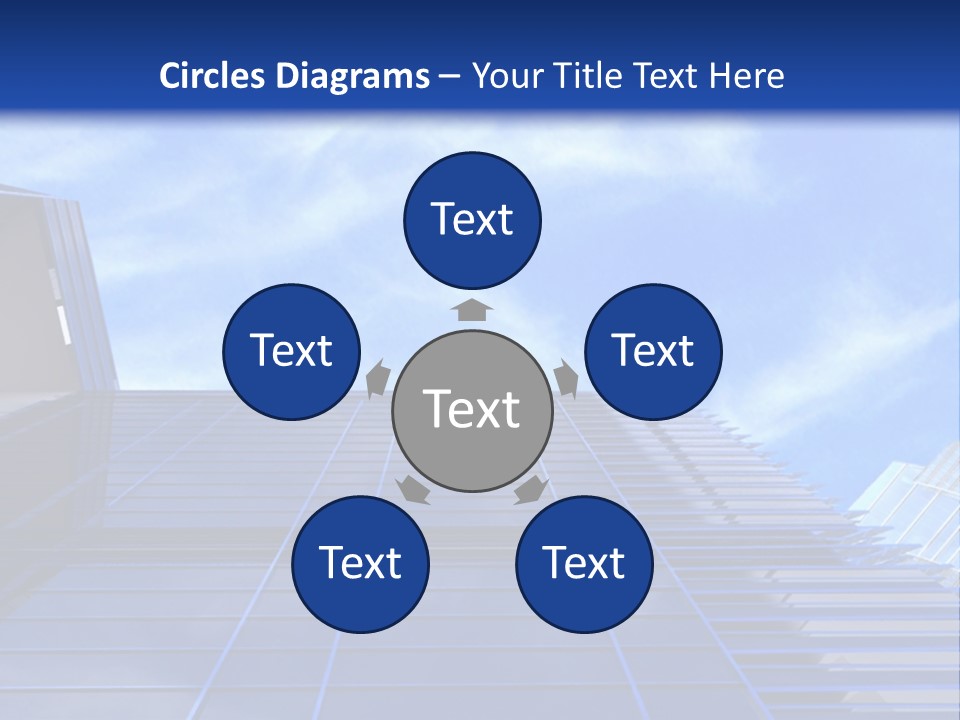 A Picture Of A Building With A Blue Sky In The Background PowerPoint Template