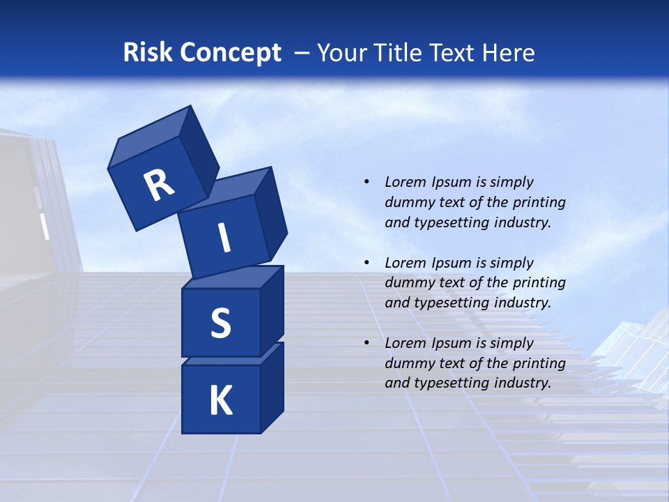 A Picture Of A Building With A Blue Sky In The Background PowerPoint Template