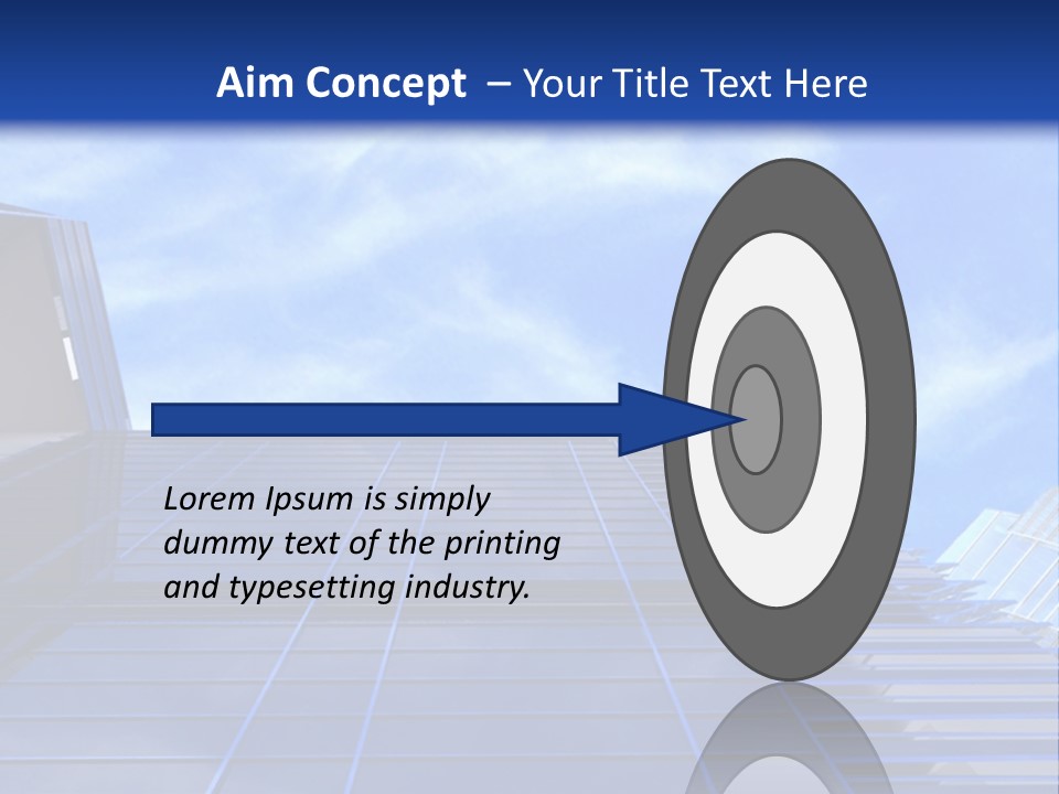 A Picture Of A Building With A Blue Sky In The Background PowerPoint Template