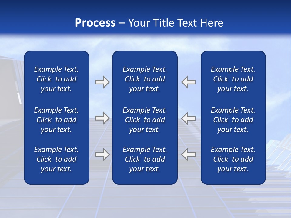 A Picture Of A Building With A Blue Sky In The Background PowerPoint Template