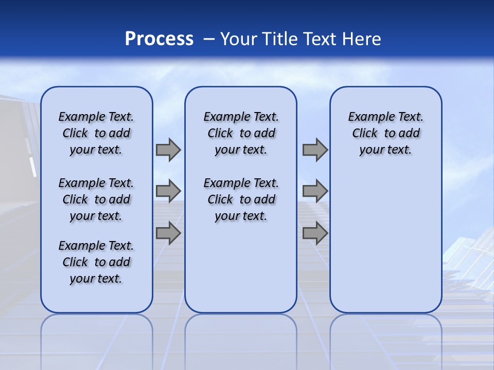 A Picture Of A Building With A Blue Sky In The Background PowerPoint Template
