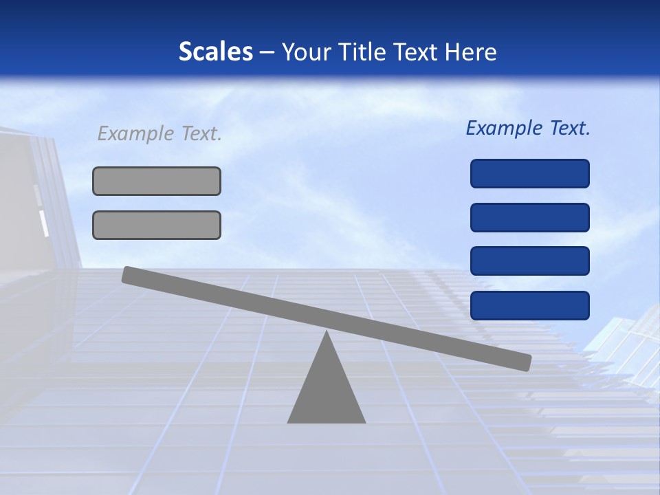 A Picture Of A Building With A Blue Sky In The Background PowerPoint Template