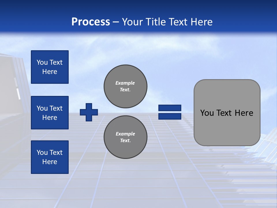 A Picture Of A Building With A Blue Sky In The Background PowerPoint Template
