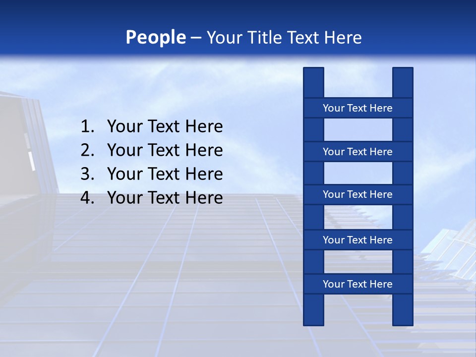 A Picture Of A Building With A Blue Sky In The Background PowerPoint Template