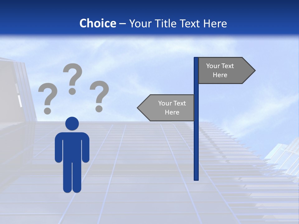 A Picture Of A Building With A Blue Sky In The Background PowerPoint Template