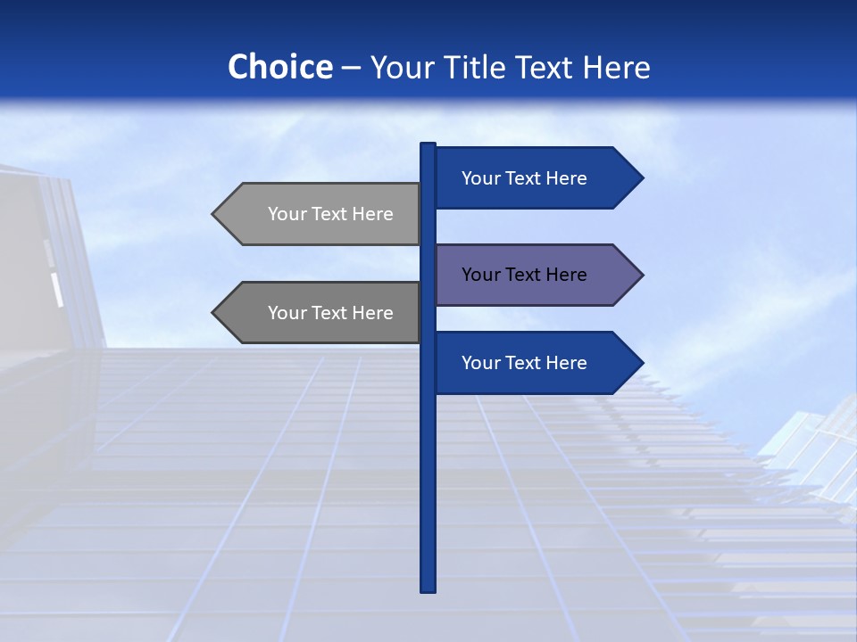 A Picture Of A Building With A Blue Sky In The Background PowerPoint Template