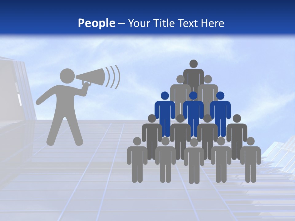 A Picture Of A Building With A Blue Sky In The Background PowerPoint Template