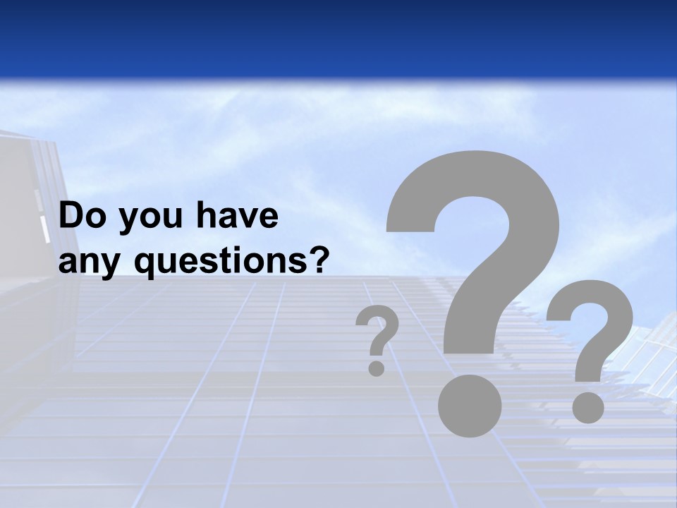 A Picture Of A Building With A Blue Sky In The Background PowerPoint Template