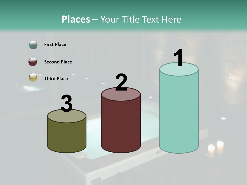 A Spa Room With A Jacuzzi Tub And Two Chairs PowerPoint Template