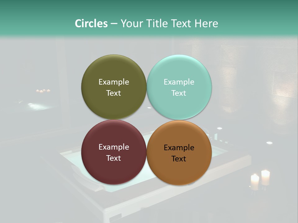 A Spa Room With A Jacuzzi Tub And Two Chairs PowerPoint Template