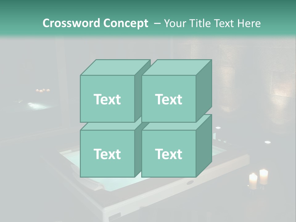 A Spa Room With A Jacuzzi Tub And Two Chairs PowerPoint Template