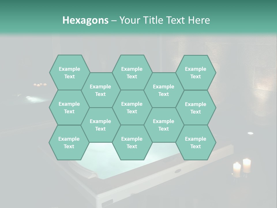 A Spa Room With A Jacuzzi Tub And Two Chairs PowerPoint Template