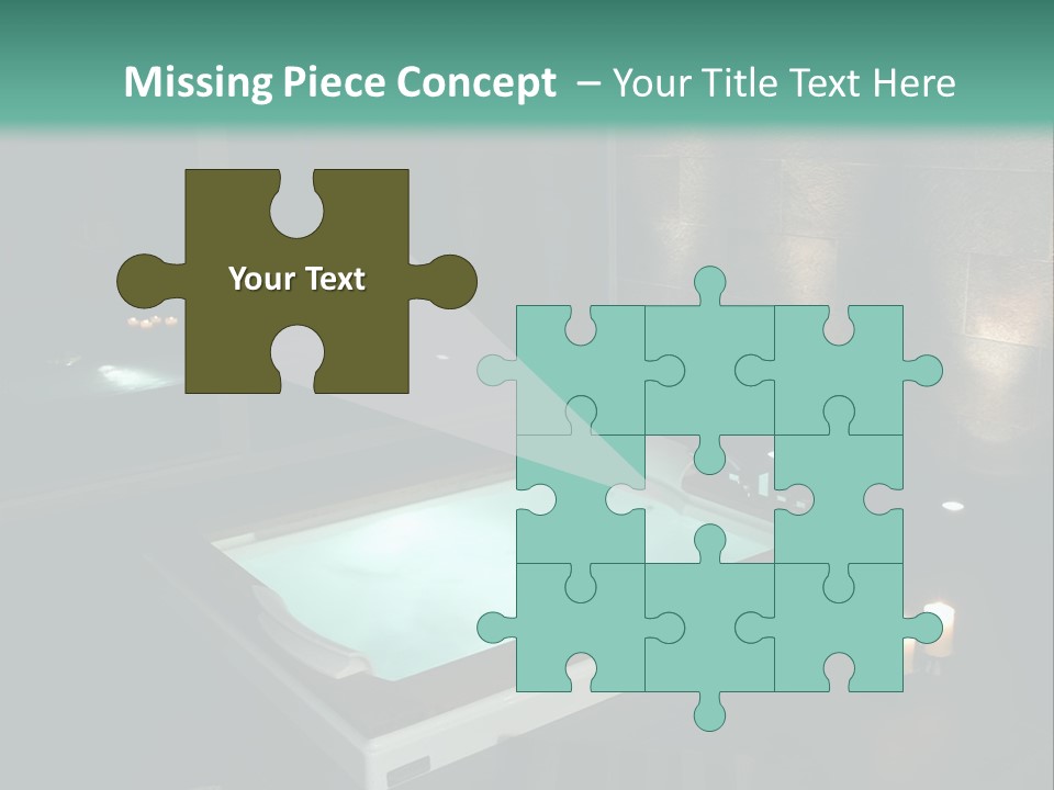 A Spa Room With A Jacuzzi Tub And Two Chairs PowerPoint Template