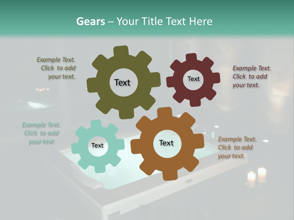 A Spa Room With A Jacuzzi Tub And Two Chairs PowerPoint Template