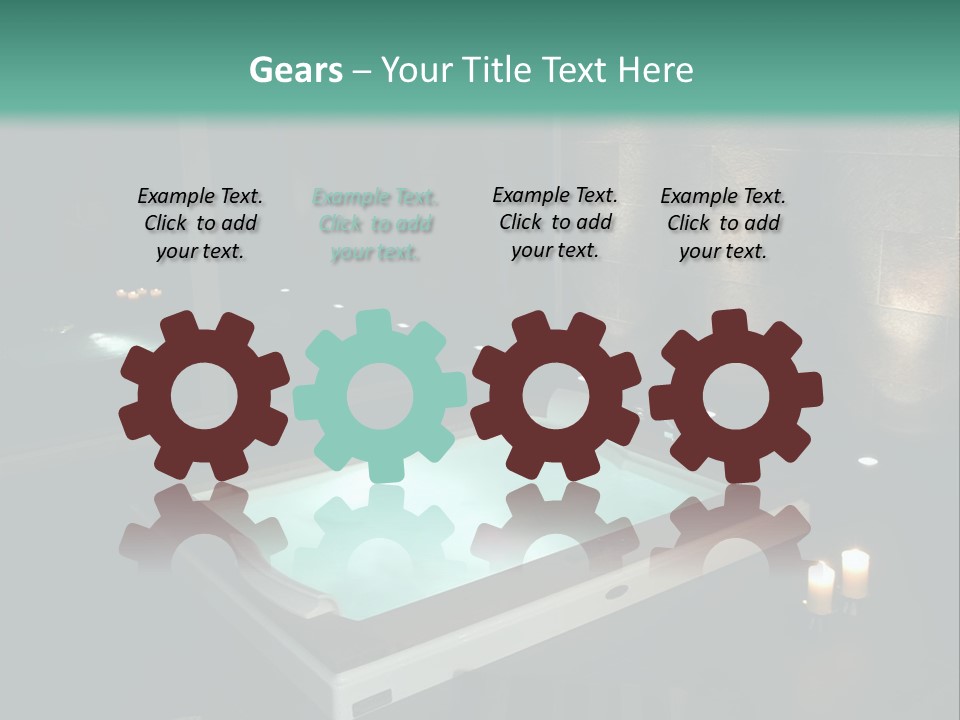 A Spa Room With A Jacuzzi Tub And Two Chairs PowerPoint Template