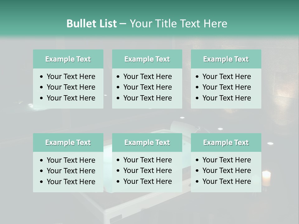 A Spa Room With A Jacuzzi Tub And Two Chairs PowerPoint Template