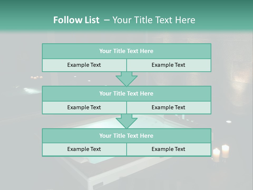 A Spa Room With A Jacuzzi Tub And Two Chairs PowerPoint Template