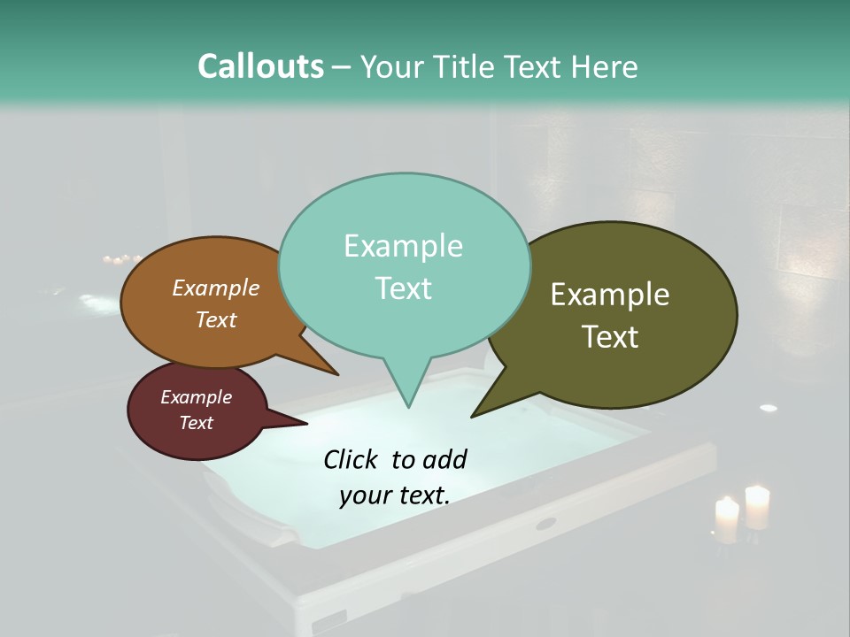A Spa Room With A Jacuzzi Tub And Two Chairs PowerPoint Template