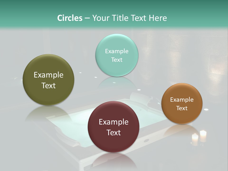 A Spa Room With A Jacuzzi Tub And Two Chairs PowerPoint Template