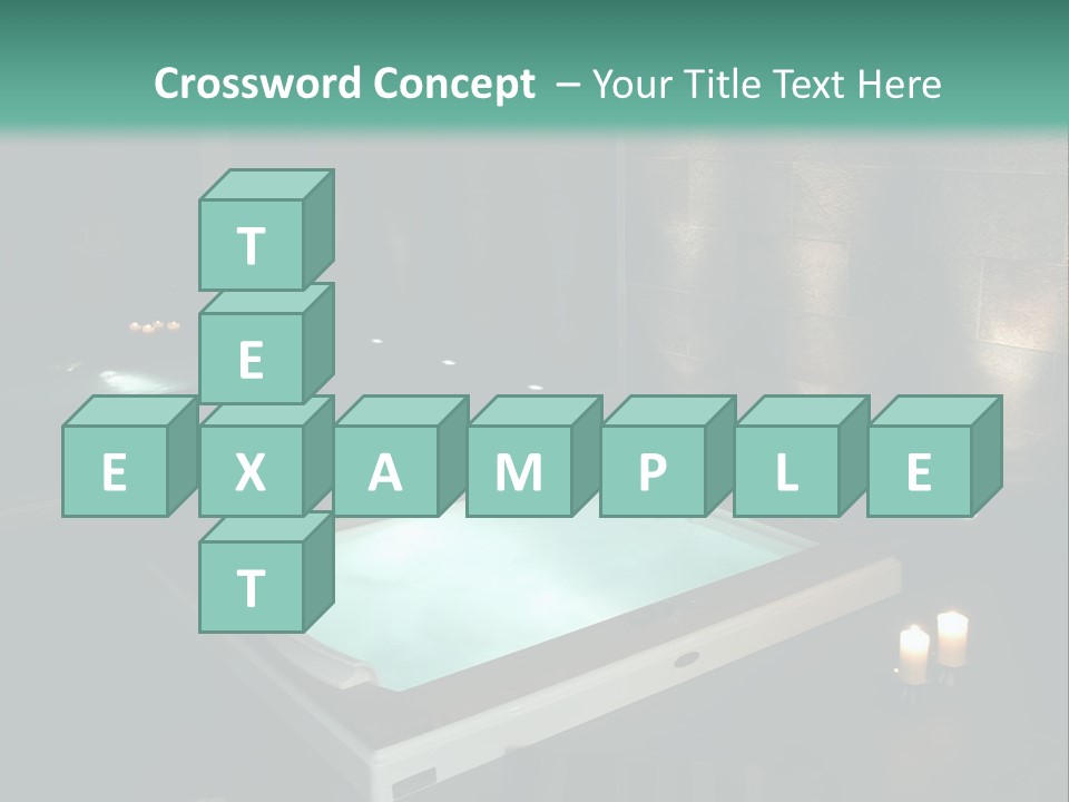 A Spa Room With A Jacuzzi Tub And Two Chairs PowerPoint Template