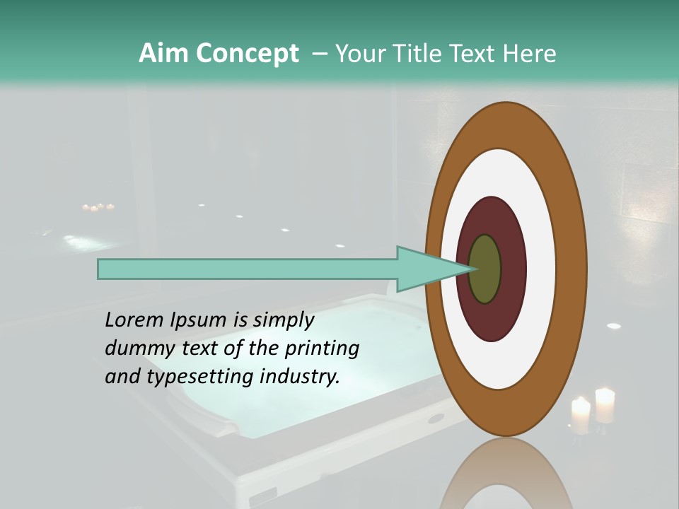 A Spa Room With A Jacuzzi Tub And Two Chairs PowerPoint Template