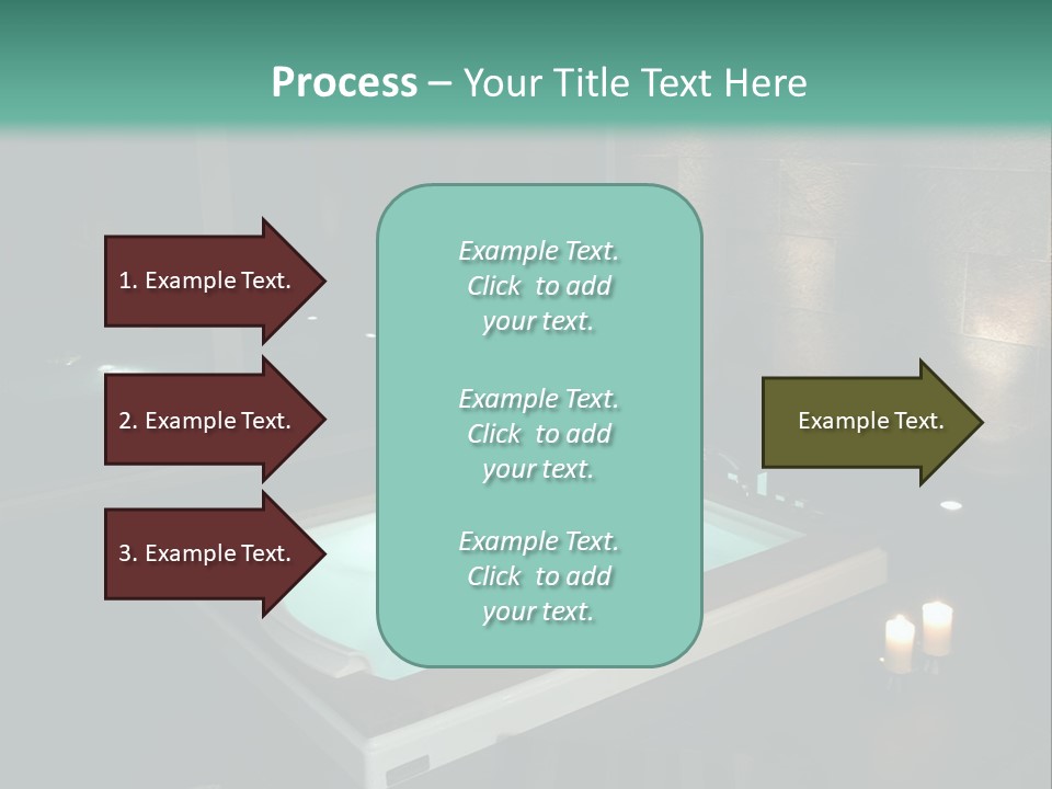 A Spa Room With A Jacuzzi Tub And Two Chairs PowerPoint Template