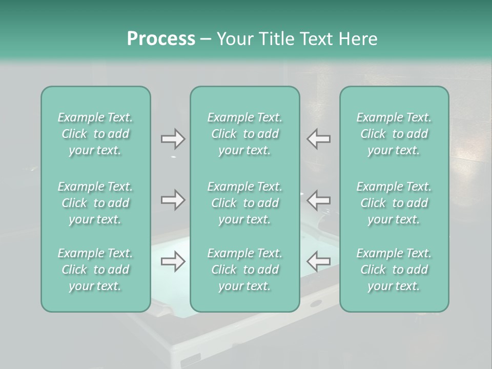A Spa Room With A Jacuzzi Tub And Two Chairs PowerPoint Template