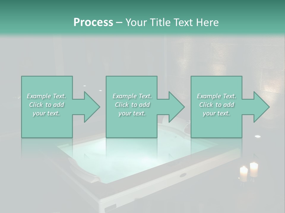 A Spa Room With A Jacuzzi Tub And Two Chairs PowerPoint Template