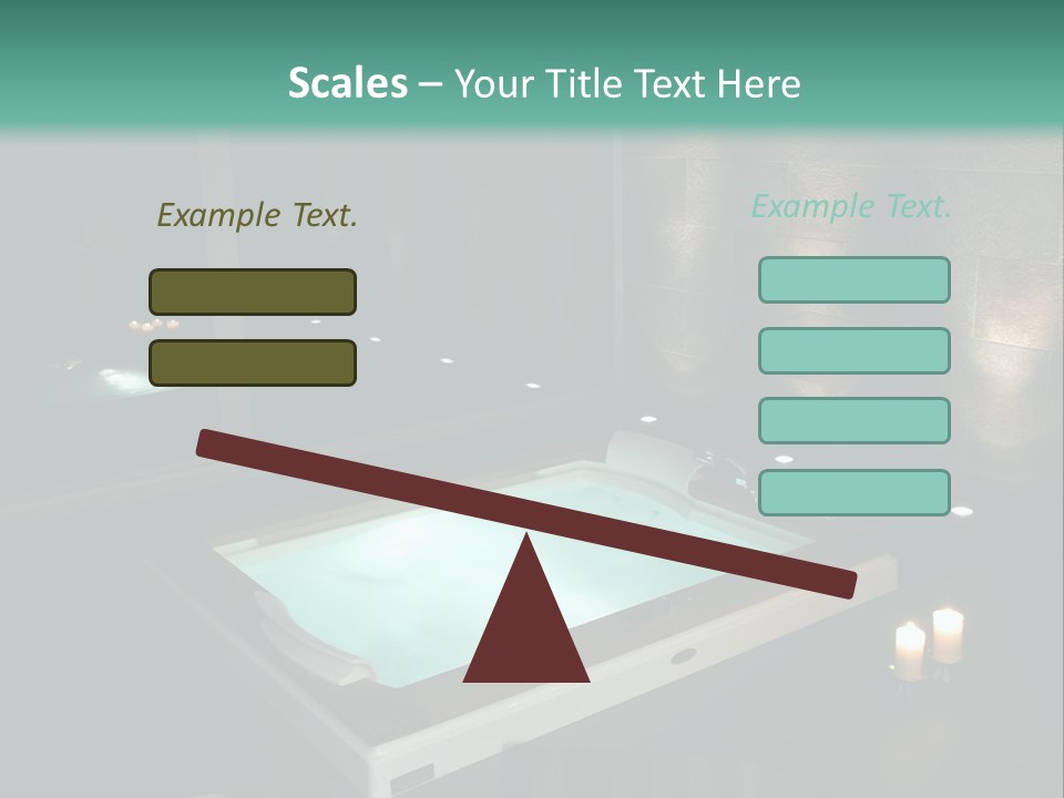 A Spa Room With A Jacuzzi Tub And Two Chairs PowerPoint Template