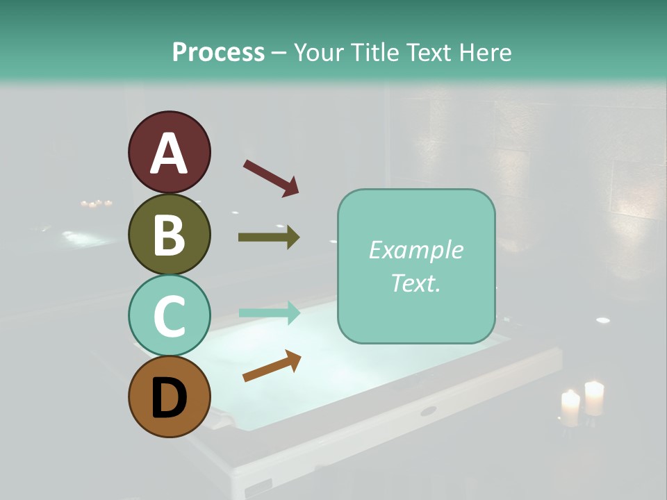 A Spa Room With A Jacuzzi Tub And Two Chairs PowerPoint Template