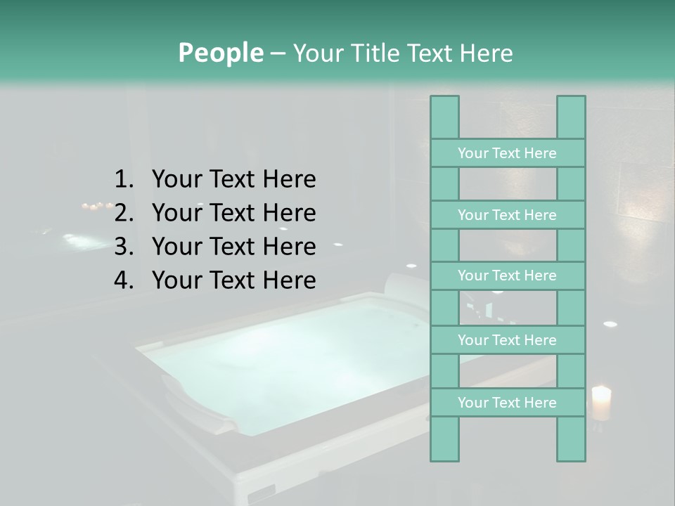 A Spa Room With A Jacuzzi Tub And Two Chairs PowerPoint Template