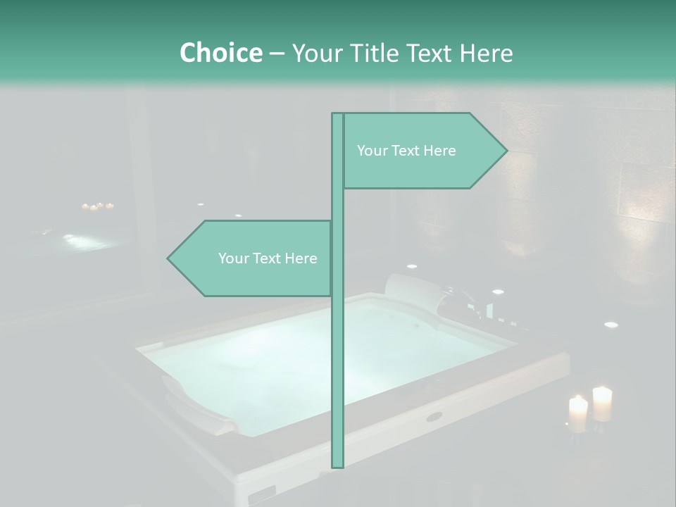 A Spa Room With A Jacuzzi Tub And Two Chairs PowerPoint Template