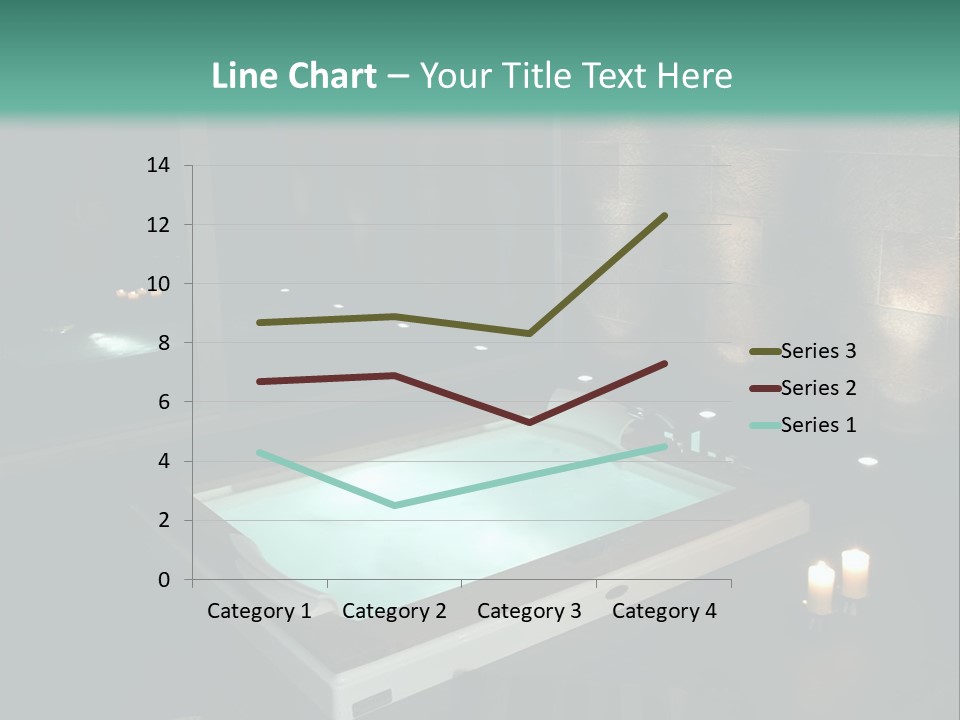 A Spa Room With A Jacuzzi Tub And Two Chairs PowerPoint Template