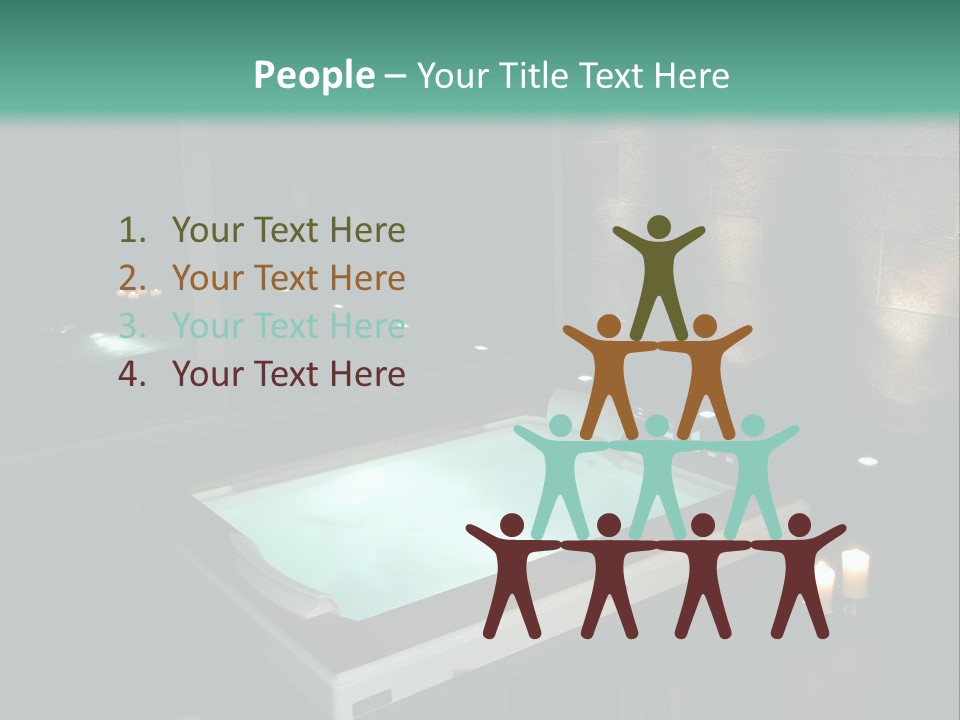 A Spa Room With A Jacuzzi Tub And Two Chairs PowerPoint Template