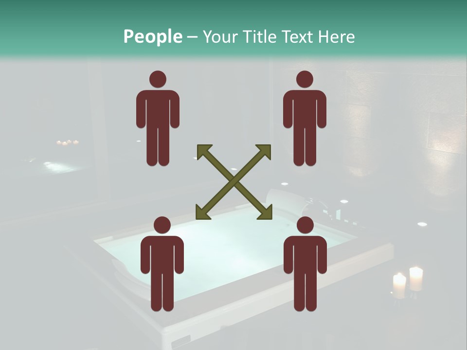 A Spa Room With A Jacuzzi Tub And Two Chairs PowerPoint Template