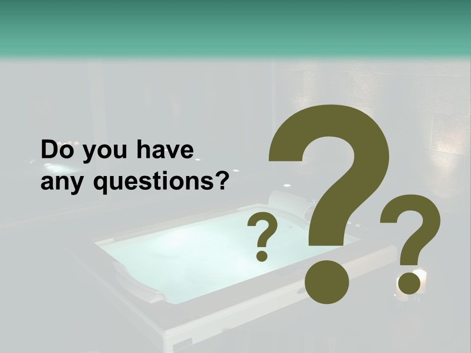 A Spa Room With A Jacuzzi Tub And Two Chairs PowerPoint Template