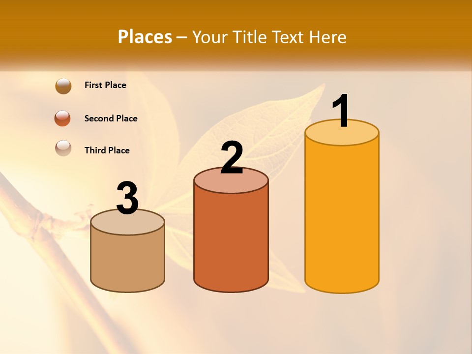 A Yellow Leaf Powerpoint Template Is Shown PowerPoint Template