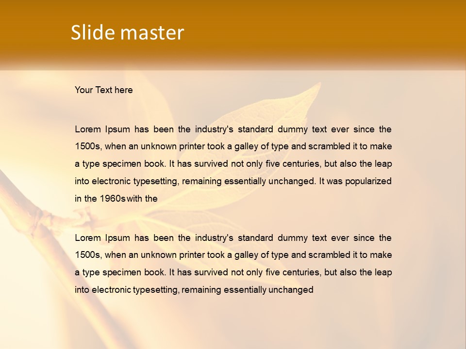 A Yellow Leaf Powerpoint Template Is Shown PowerPoint Template