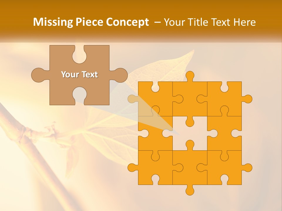 A Yellow Leaf Powerpoint Template Is Shown PowerPoint Template