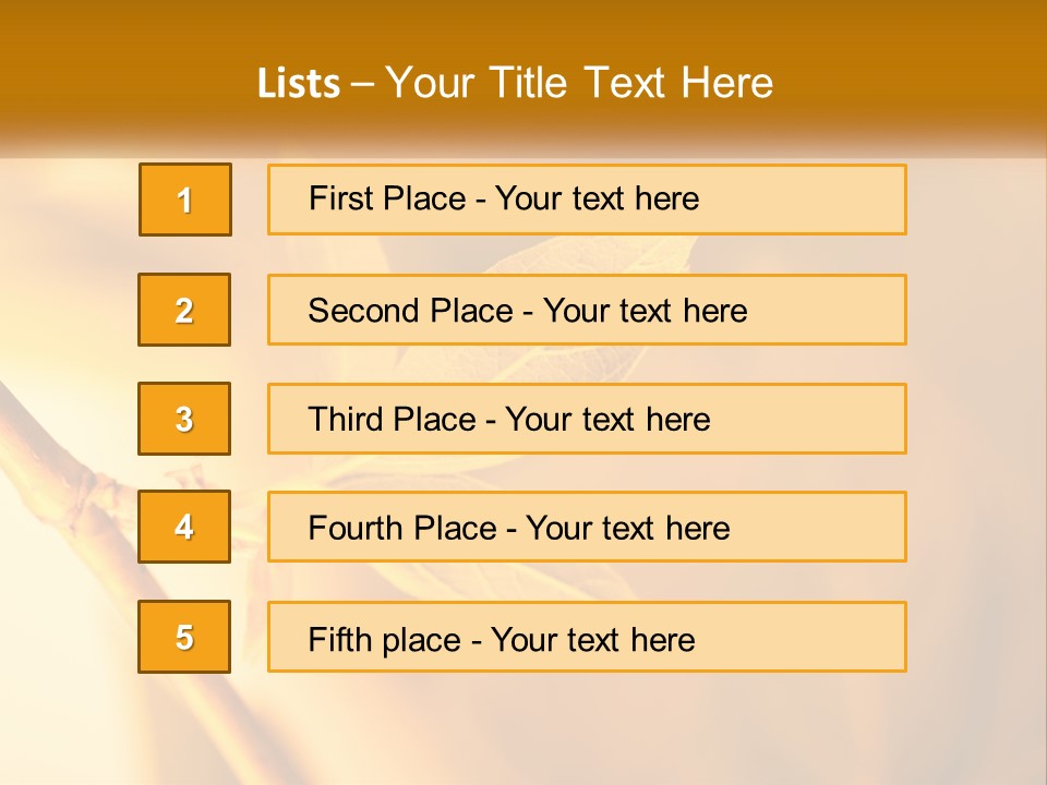 A Yellow Leaf Powerpoint Template Is Shown PowerPoint Template