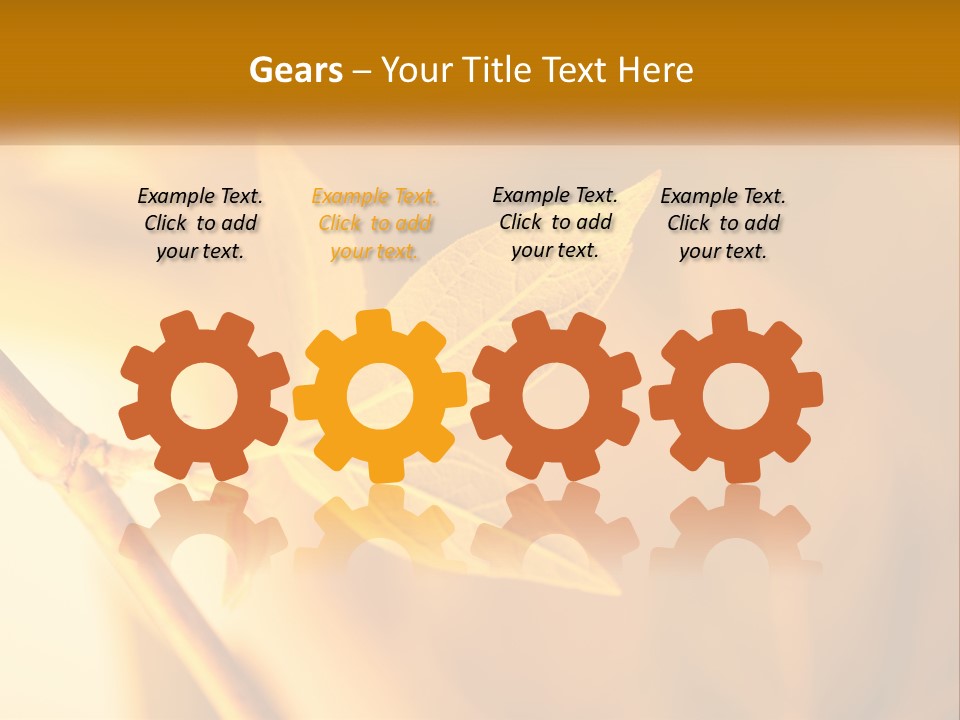 A Yellow Leaf Powerpoint Template Is Shown PowerPoint Template
