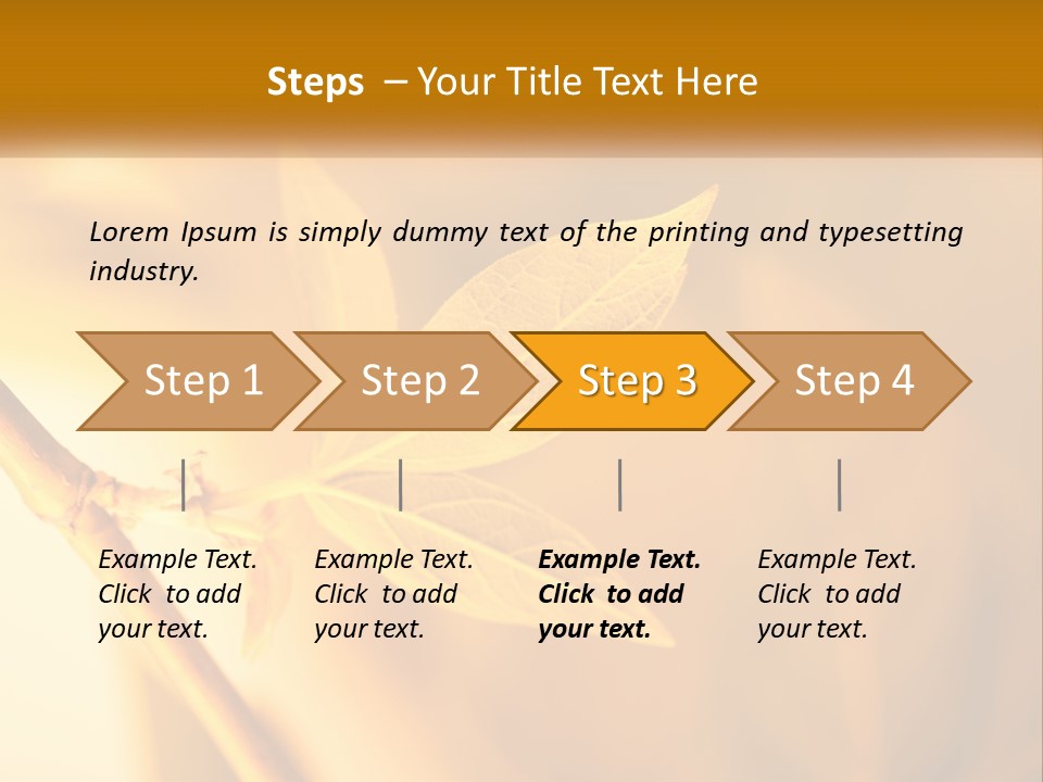 A Yellow Leaf Powerpoint Template Is Shown PowerPoint Template