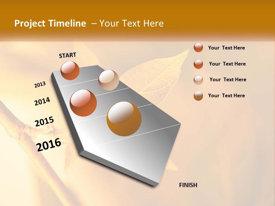A Yellow Leaf Powerpoint Template Is Shown PowerPoint Template